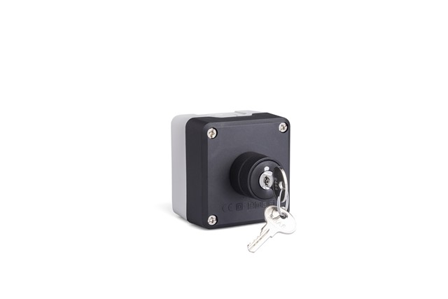 P Series Plastic 1 Hole CP100AA21 Black-Grey Control Box